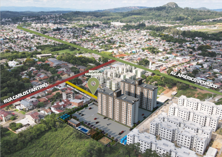 SAPUCAIA DO SUL – NOVA SAPUCAIA – APARTAMENTO NA PLANTA COM 2 DORMITÓRIOS