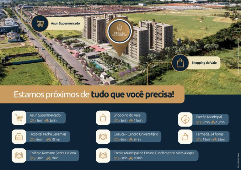 CACHOEIRINHA – APARTAMENTO NA PLANTA COM 2 DORMITÓRIOS